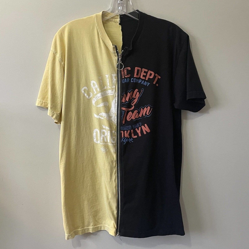 Unique T-Shirt Men's Medium / Large Grunge California Brooklyn NY Tee Shirt
